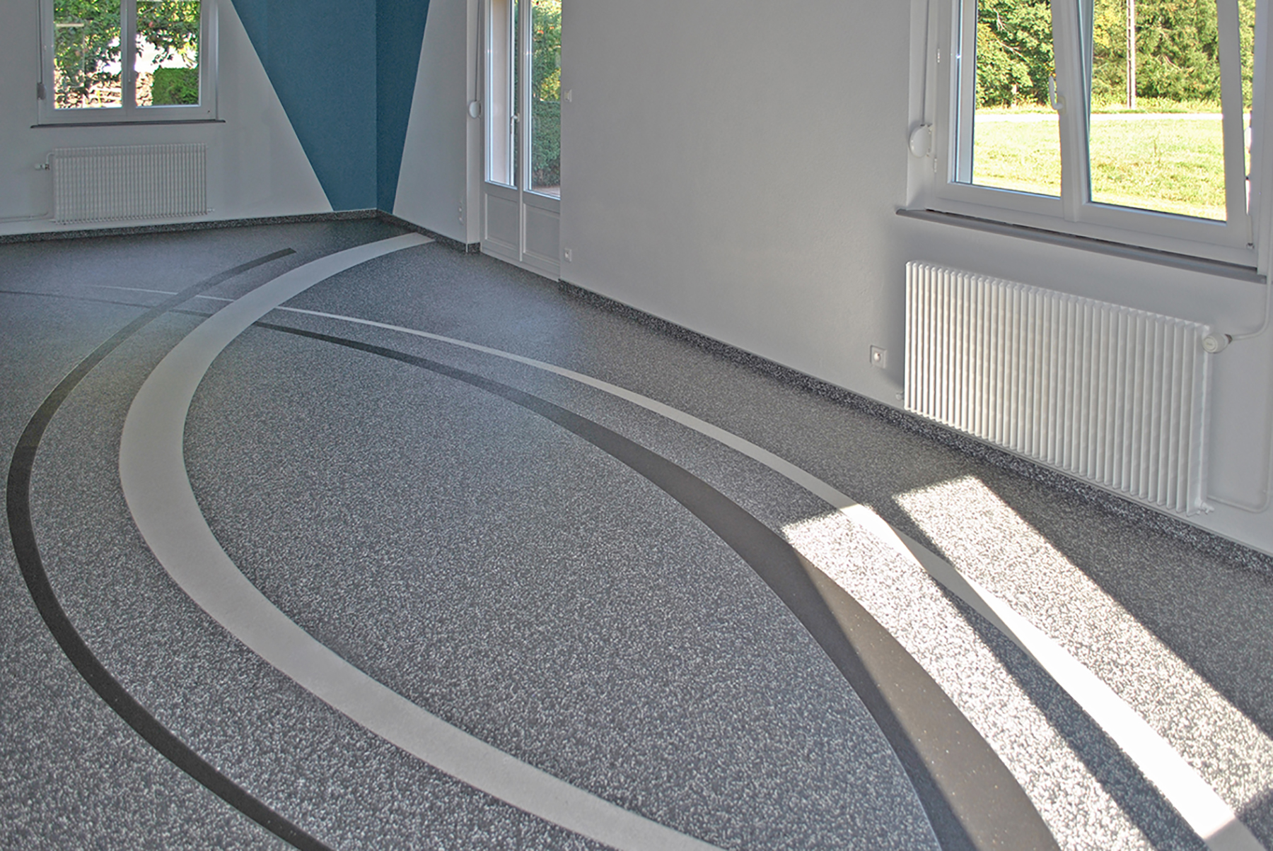 Rénovation d'une entrée en résine de marbre