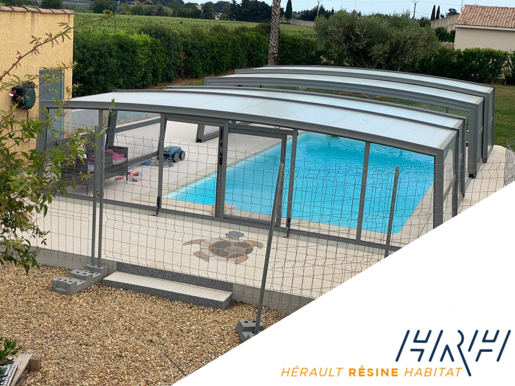 Réalisation d'une terrasse en résine de marbre